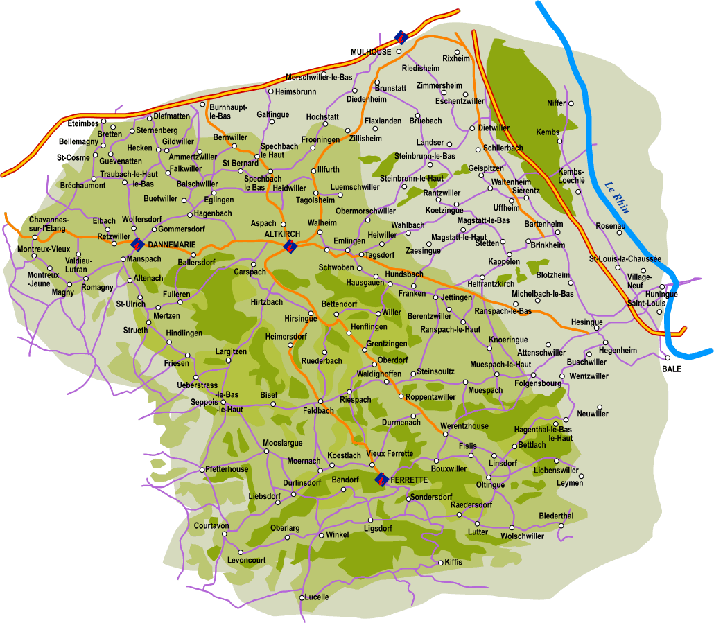Carte du Sundgau