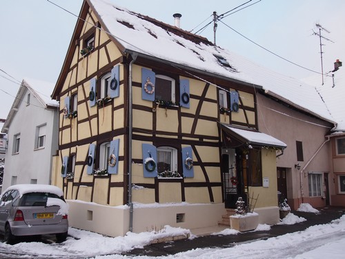 Une des rares maisons à colombages